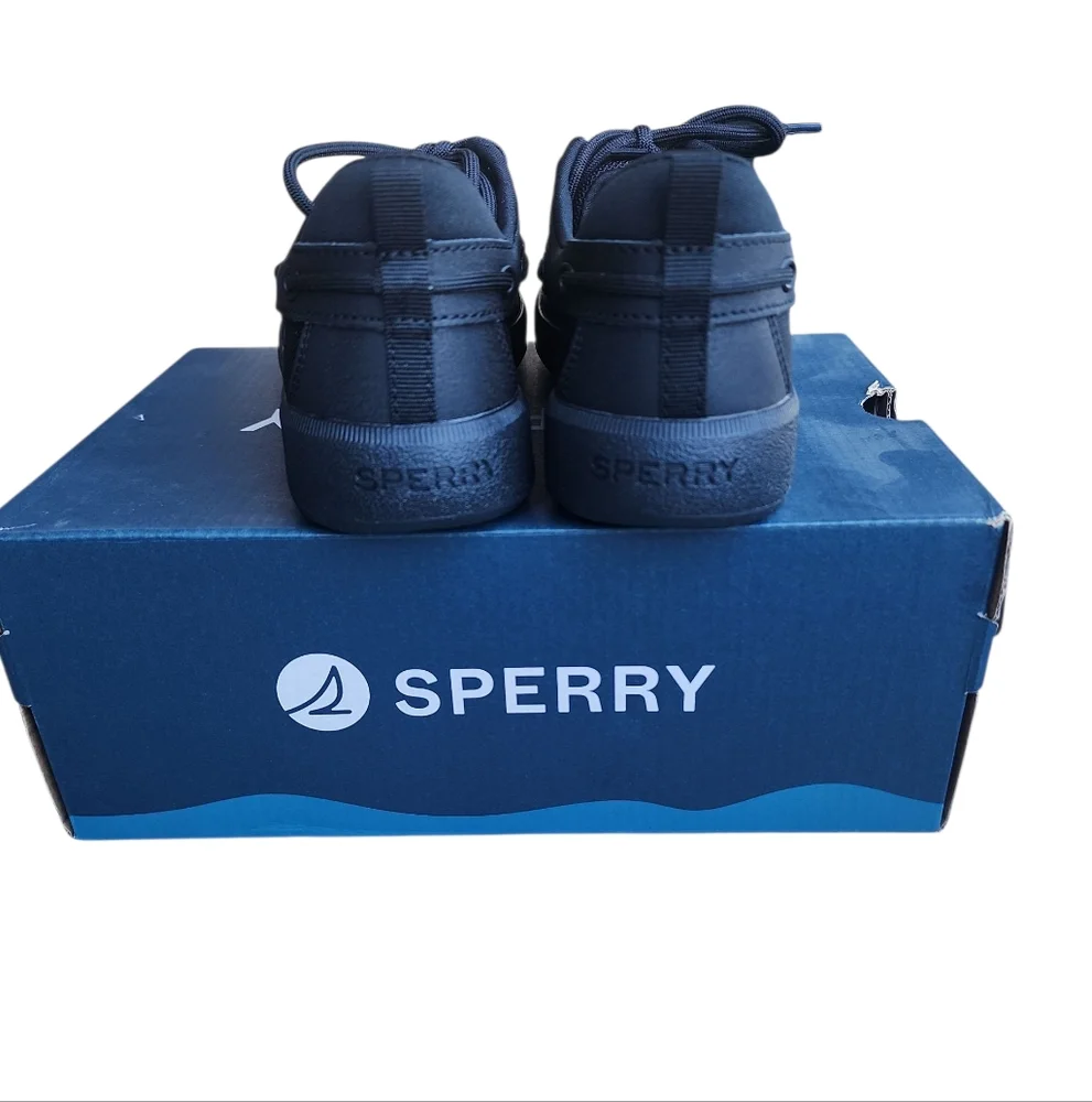 Sperry Boys Fairwater Plushwave Black Shoes New In Box‎ Size 1